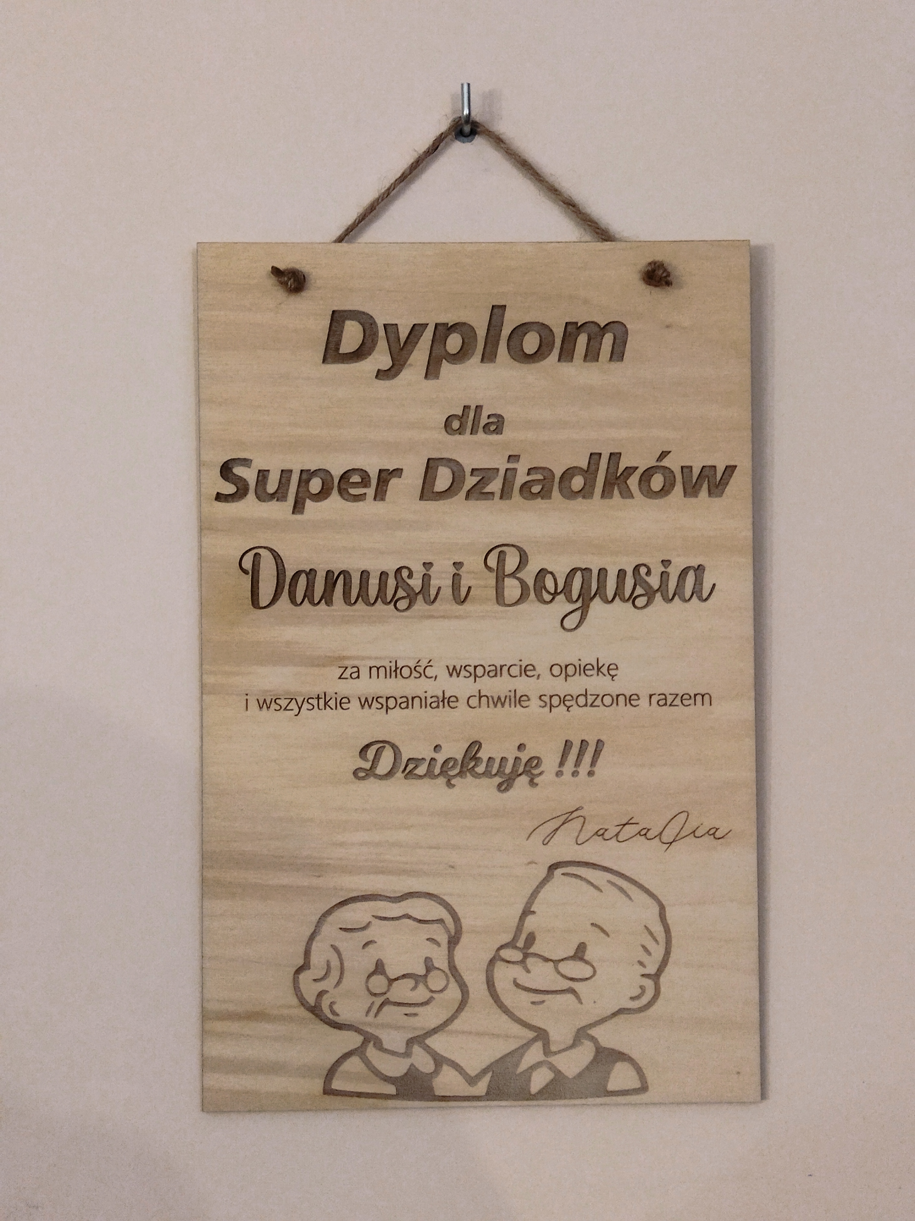 Grawerowanie drewna - dyplom
